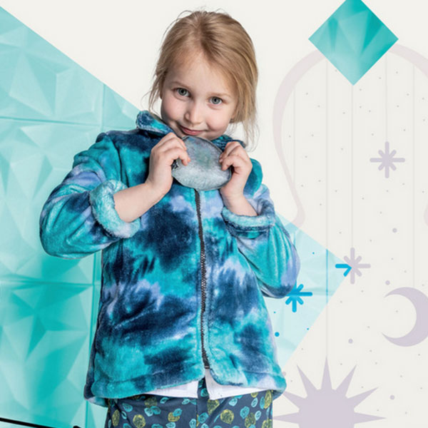 Wellness Fleece zelenomodré Proužky