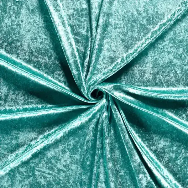Samet mačkaný aqua