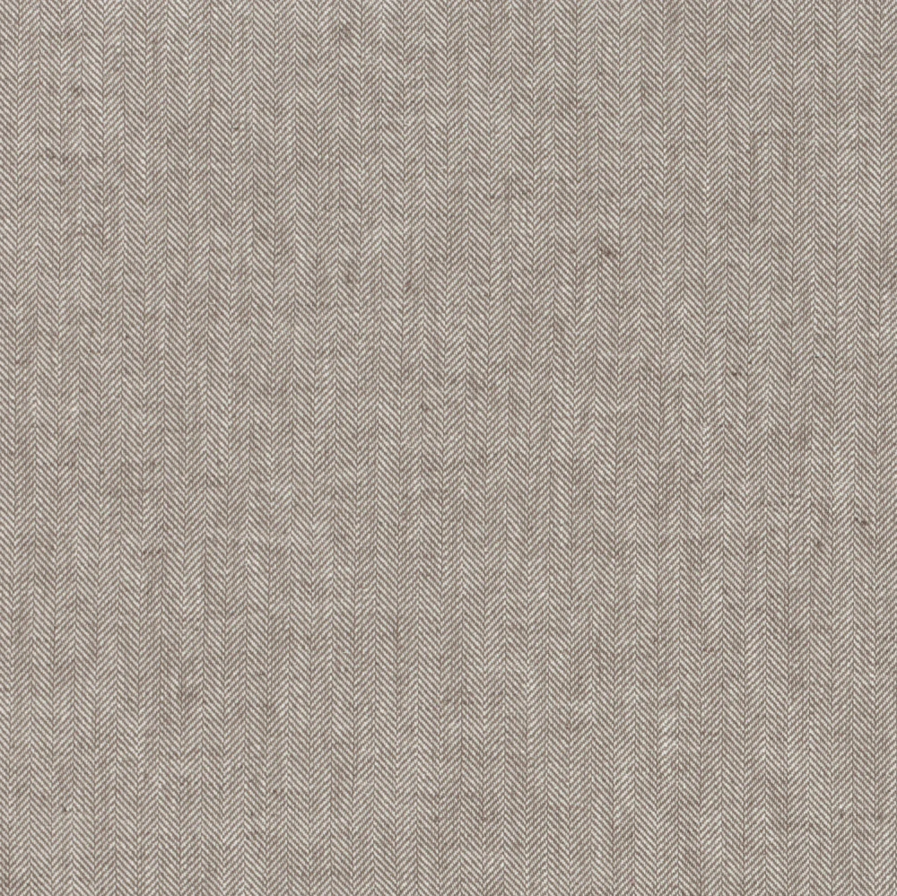 Chambré (Len/bavlna) rybí kost taupe