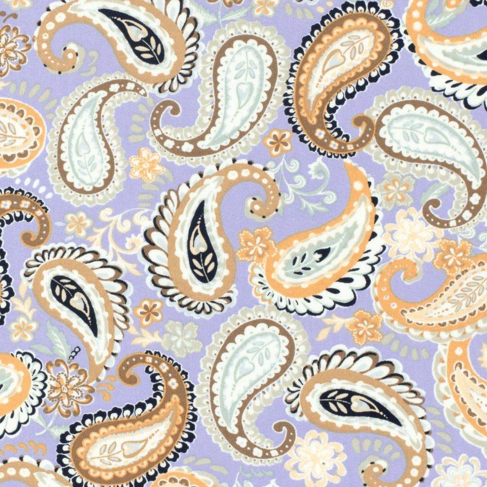 Bambusové plátno fialové Paisley