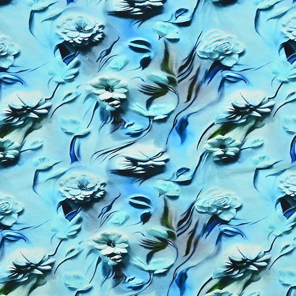 Úplet 3D květina - aqua