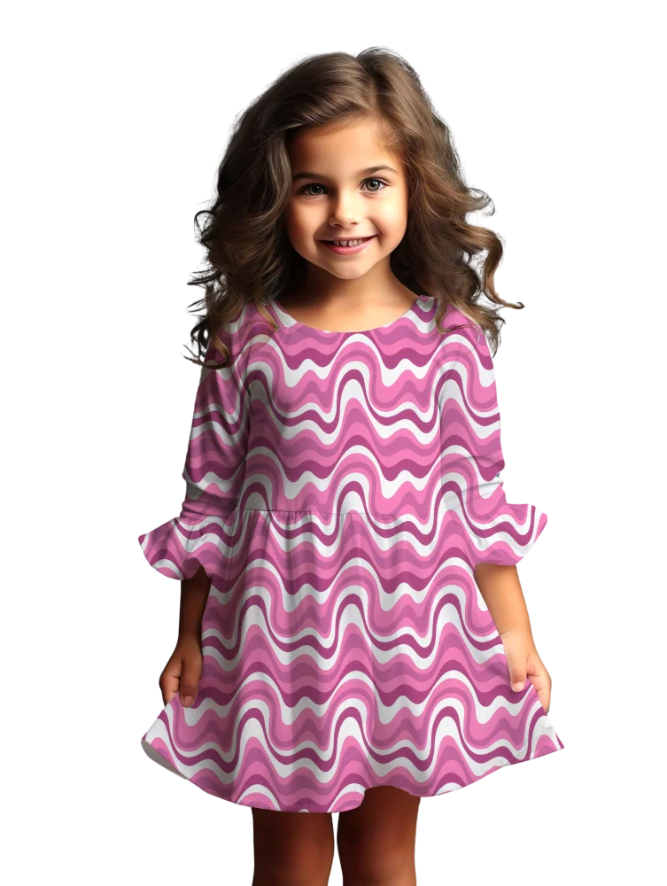 Úplet růžověbílé Vlny