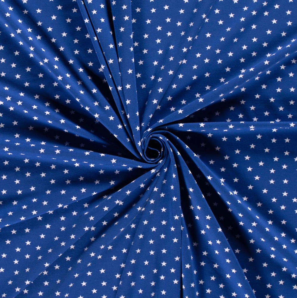Úplet královský modrý Hvězdičky bílé
