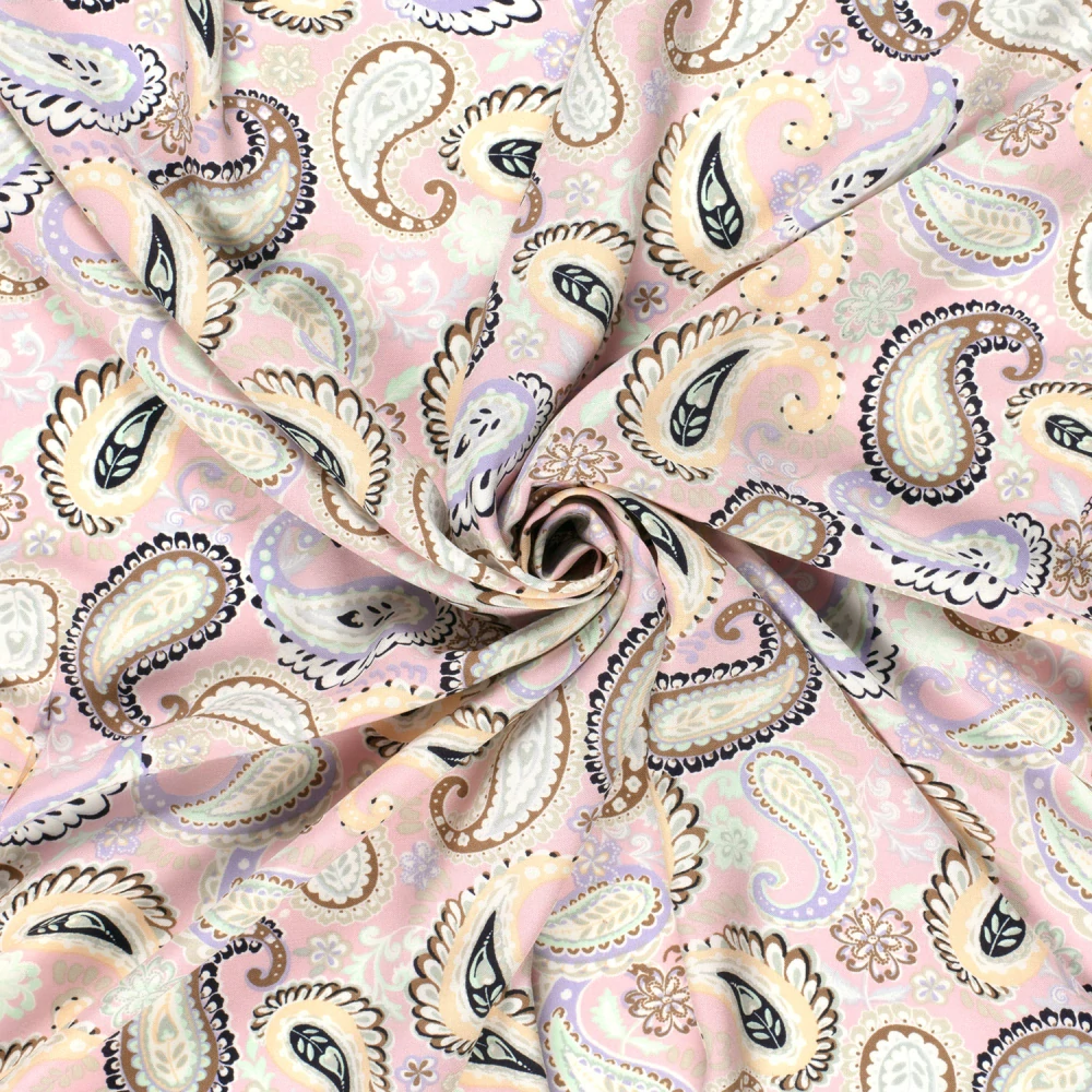 Bambusové plátno růžové Paisley