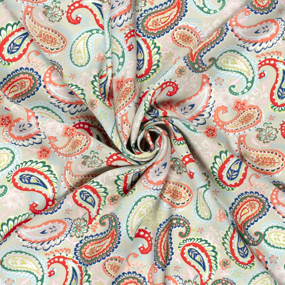 Bambusové plátno béžové Paisley