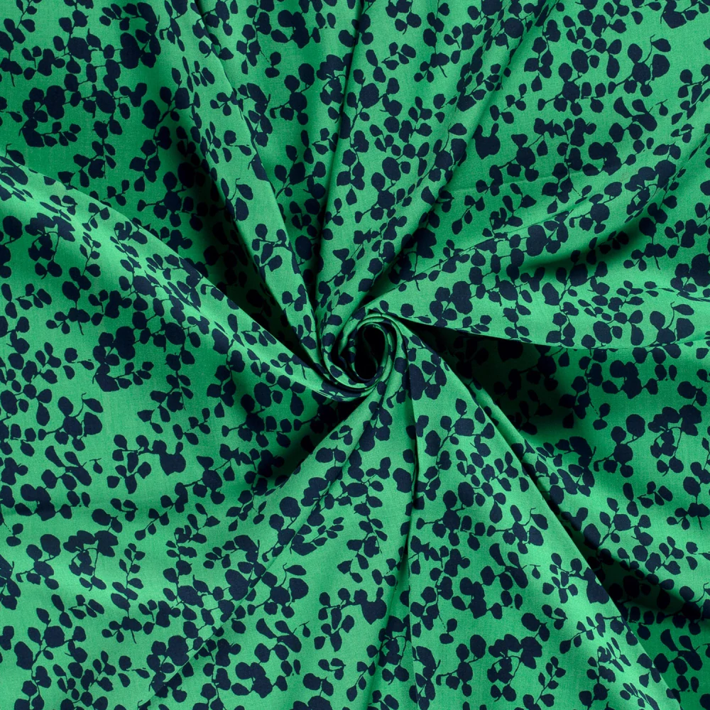 Bambusové plátno zelené Eukalyptové lístečky