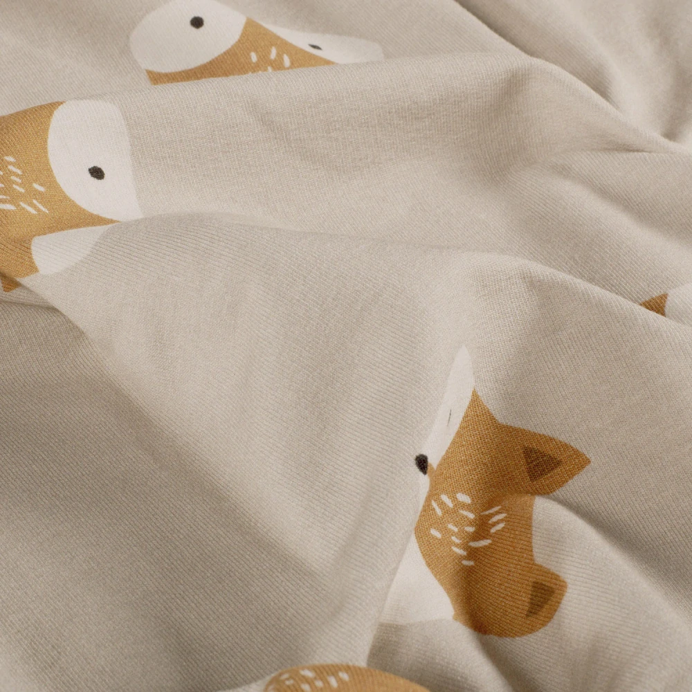 Teplákovina béžová Lištičky