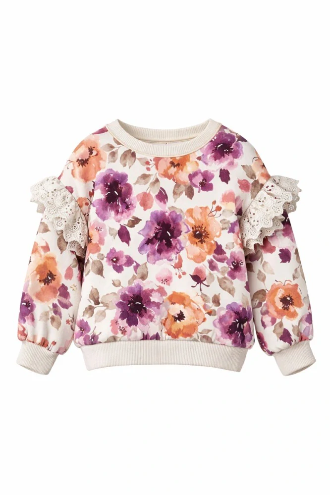 Teplákovina Rozpité květy (french terry s lehkým počesem)