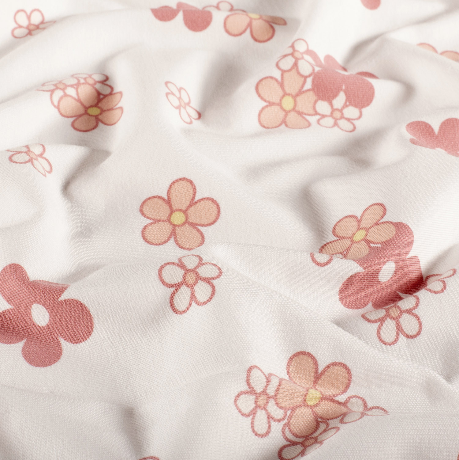 Úplet Retro růžové kytičky