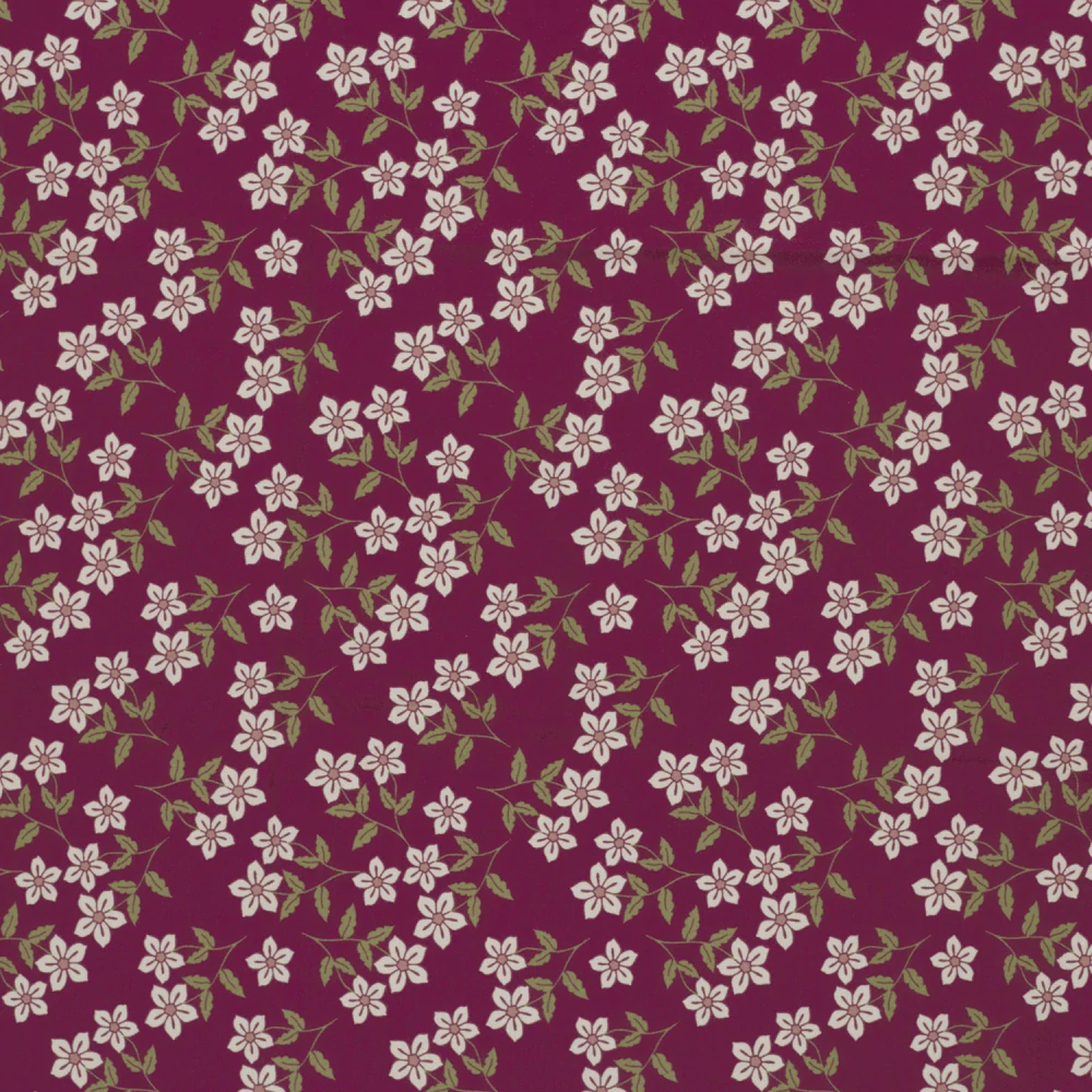 Úplet vínový Kytičky