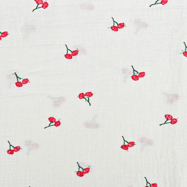 Dvojitá gázovina Vyšívané třešničky