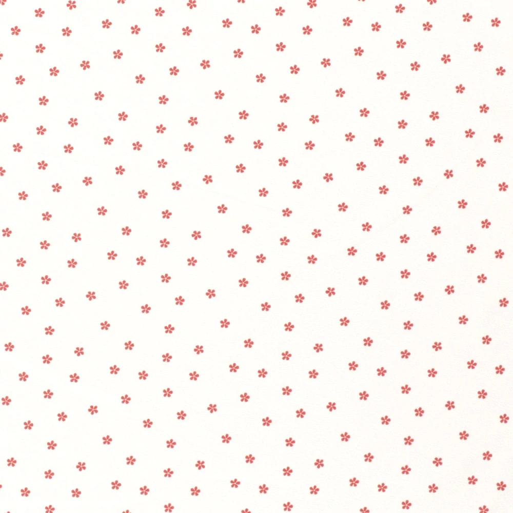 Úplet bílý Drobné kytičky růžové