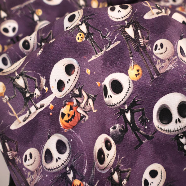 Úplet fialový Halloween