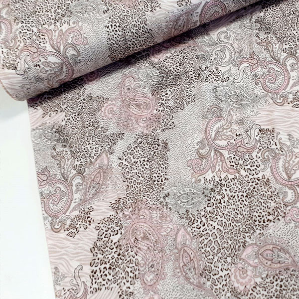 Úplet Paisley + zvířecí potisk (VIS/elast)