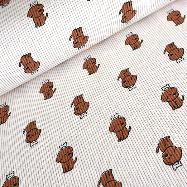 Manšestr Krémový Pejsci hnědí 