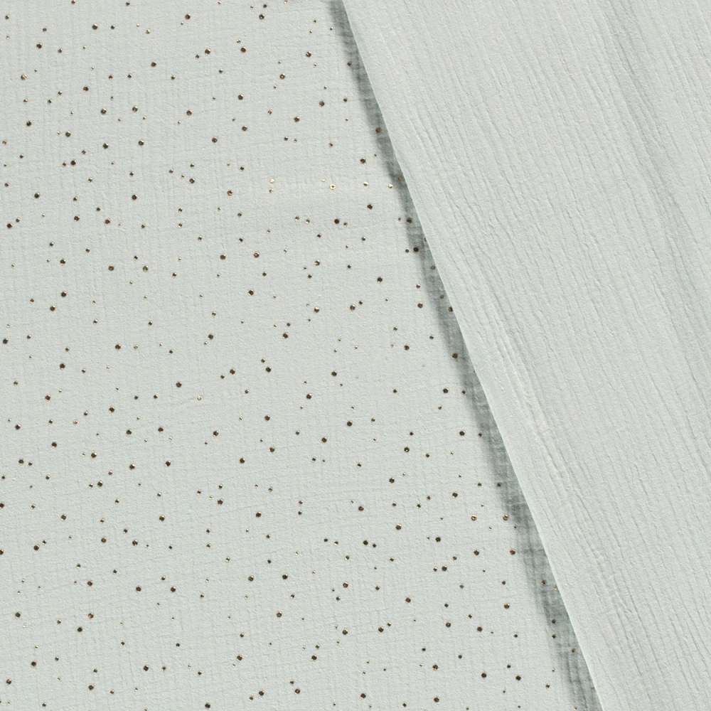 Dvojitá gázovina mint 3D zlaté puntíky