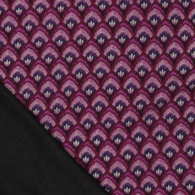 Úplet Punto di Roma vínové Paví vzor