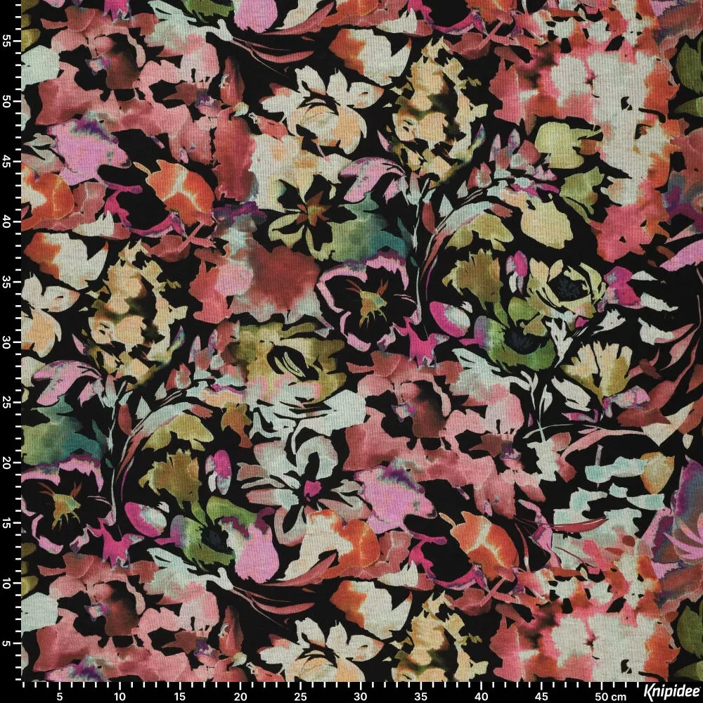 Úplet Punto di Roma Květiny růžovězelené