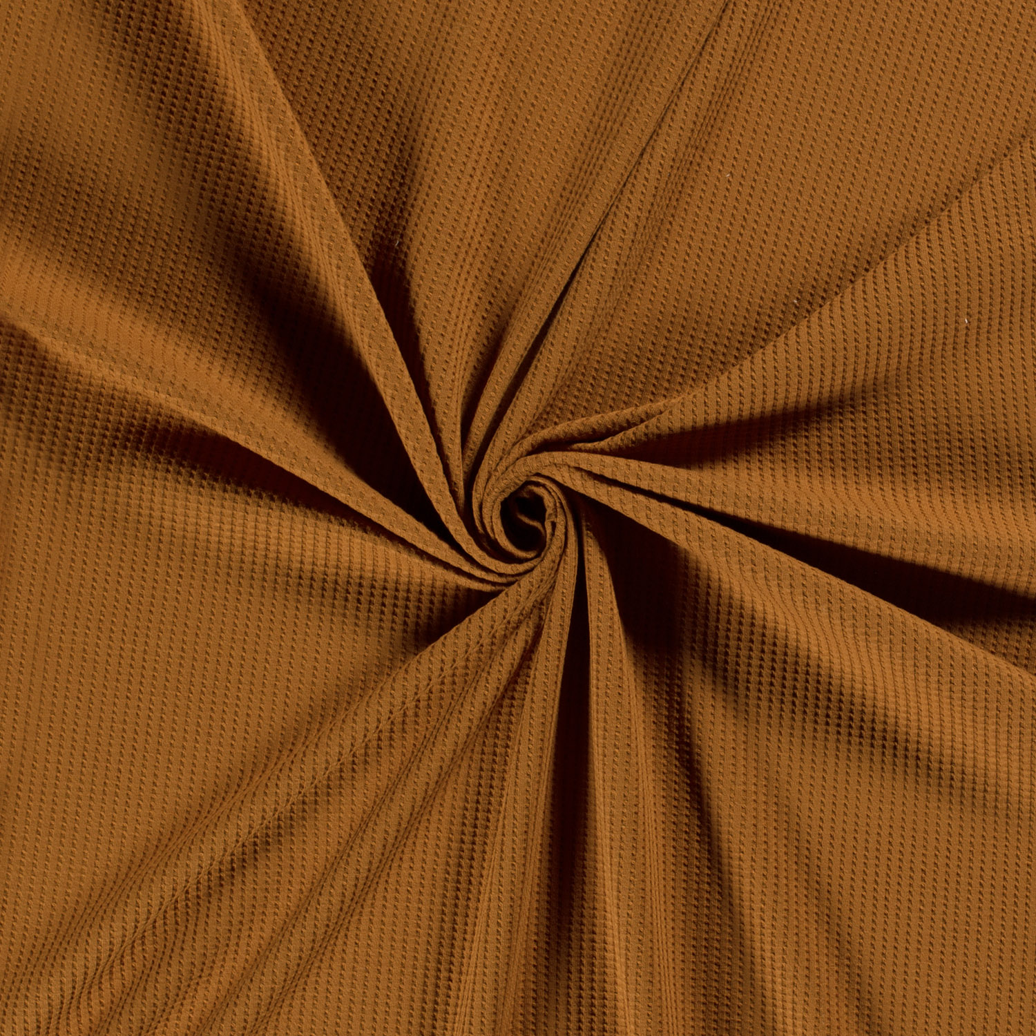 Úplet s vaflovou vazbou koňakový