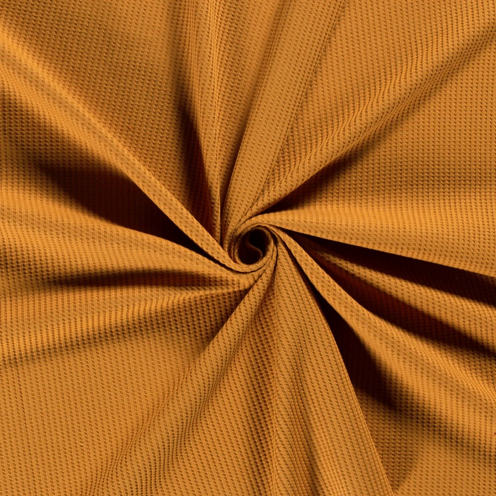 Úplet s vaflovou vazbou hořčicový