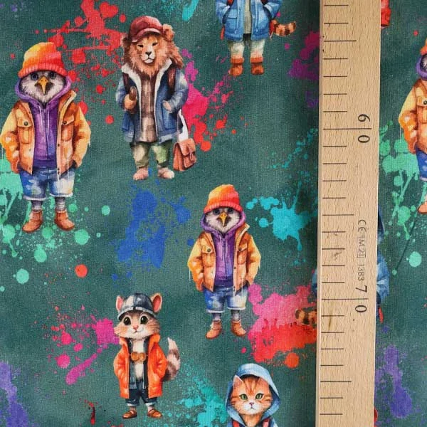 Úplet zelenomodrý Zvířecí parta