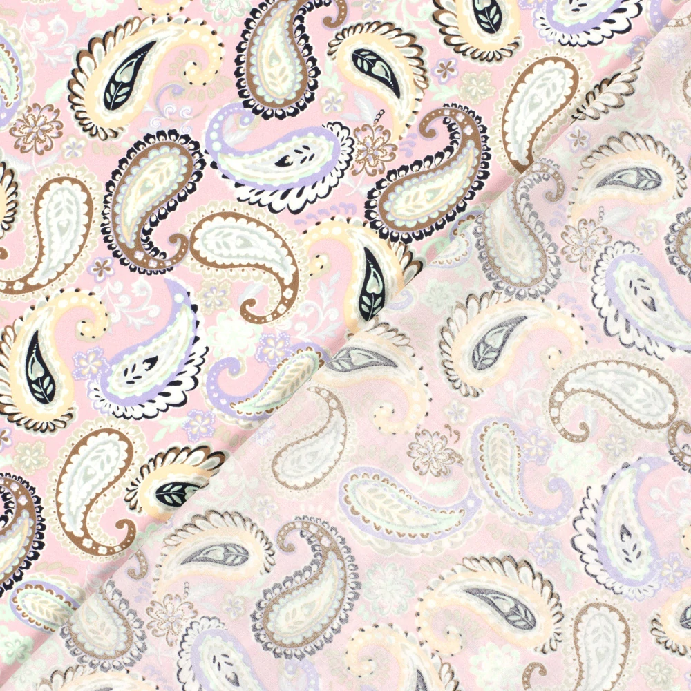 Bambusové plátno růžové Paisley