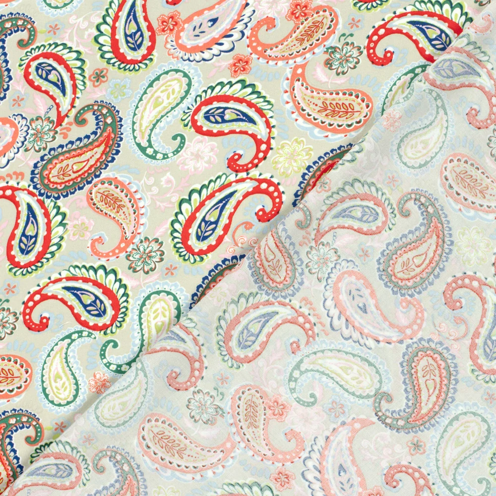 Bambusové plátno béžové Paisley
