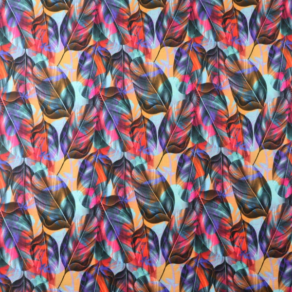 Teplákovina modrozelená Listy