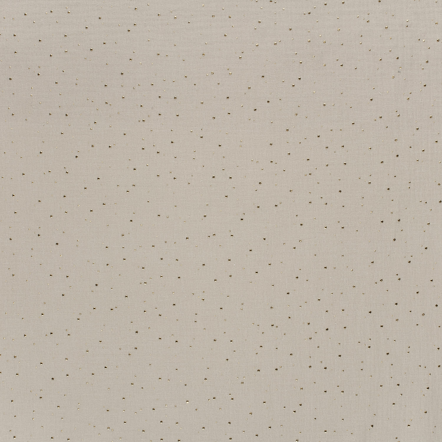Dvojitá gázovina béžová 3D zlaté puntíky