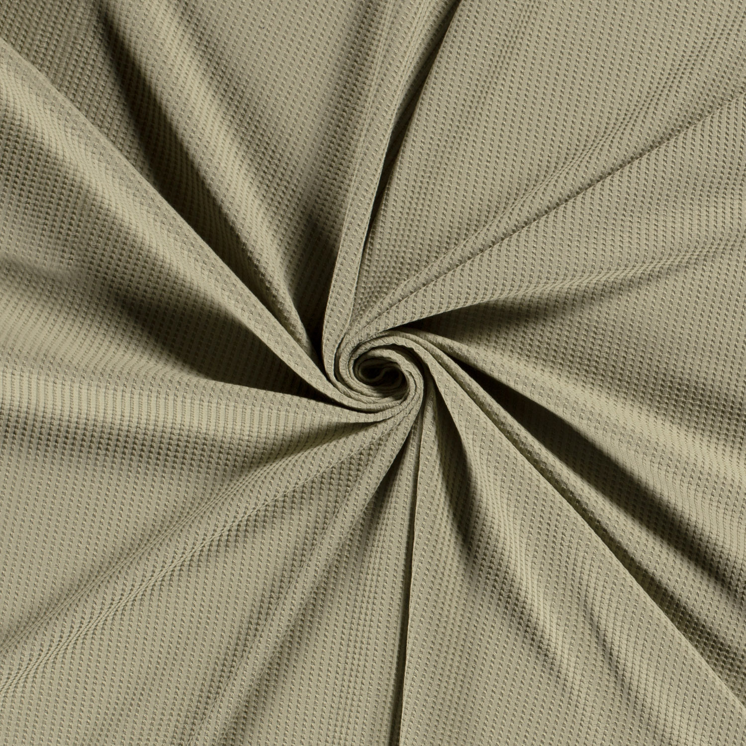 Úplet s vaflovou vazbou světlý khaki