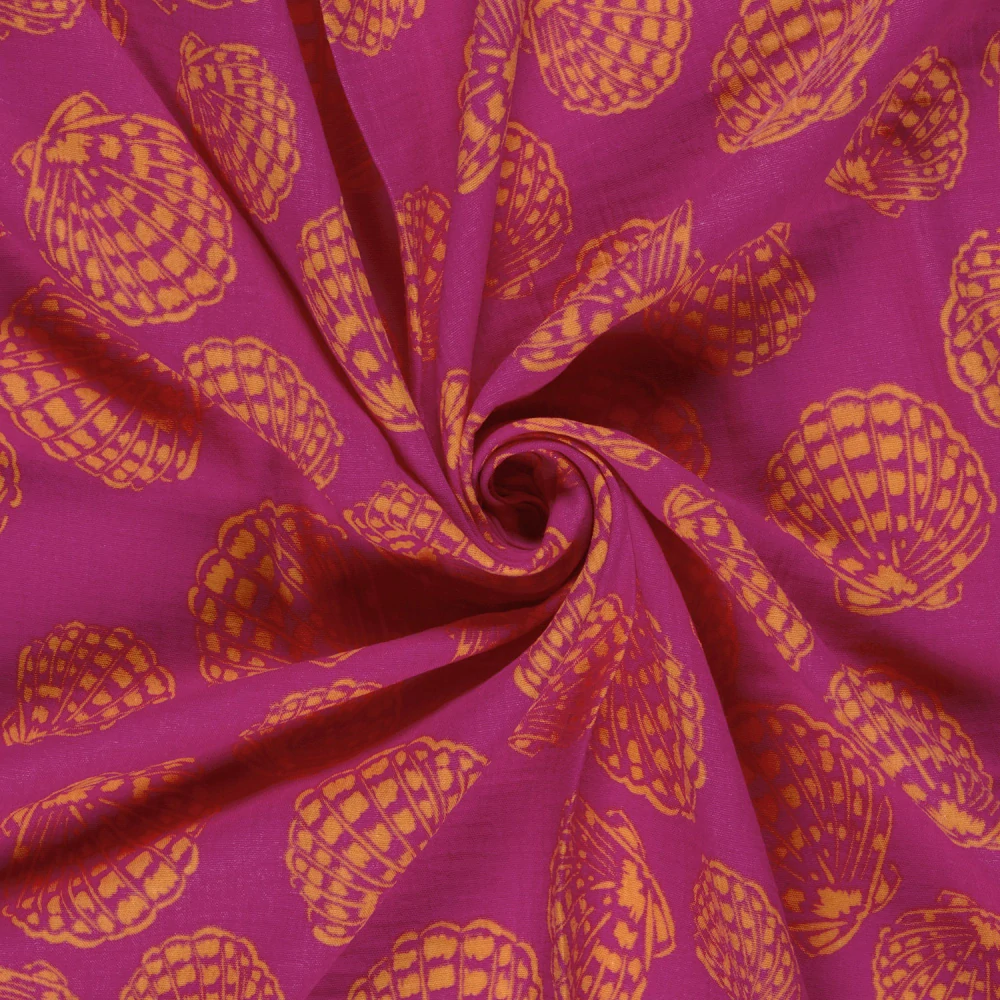 Dvojitá gázovina fuchsiová Oranžové mušle