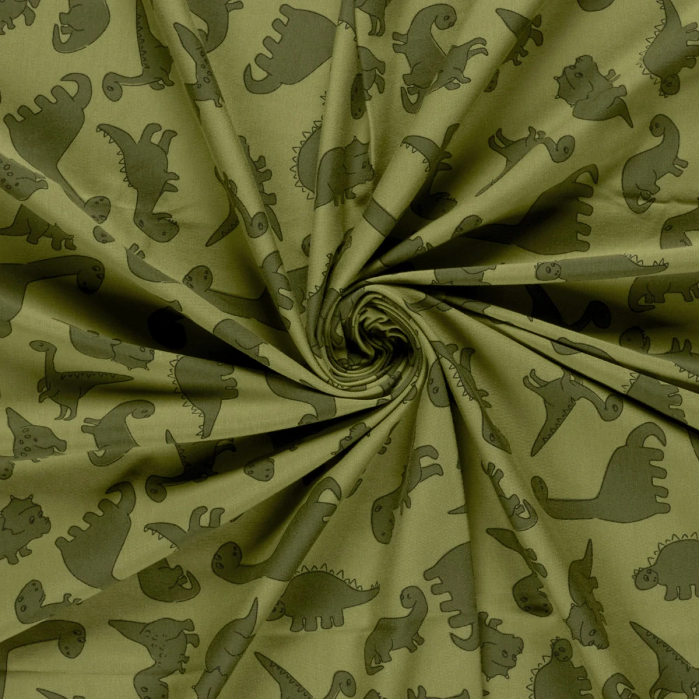 Úplet khaki Zelení dinosauři