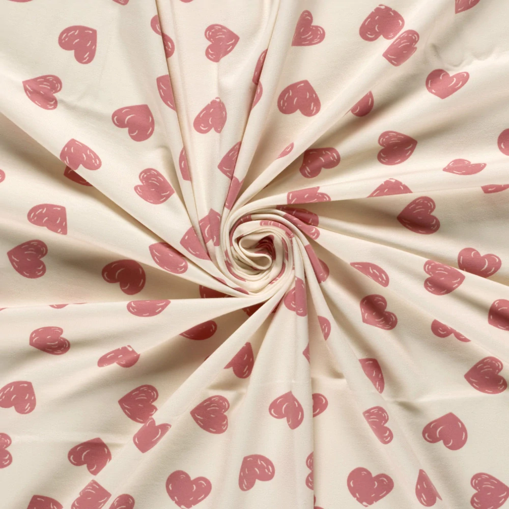 Úplet růžový Srdíčka 