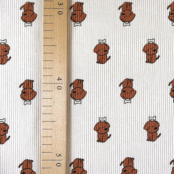 Manšestr Krémový Pejsci hnědí 