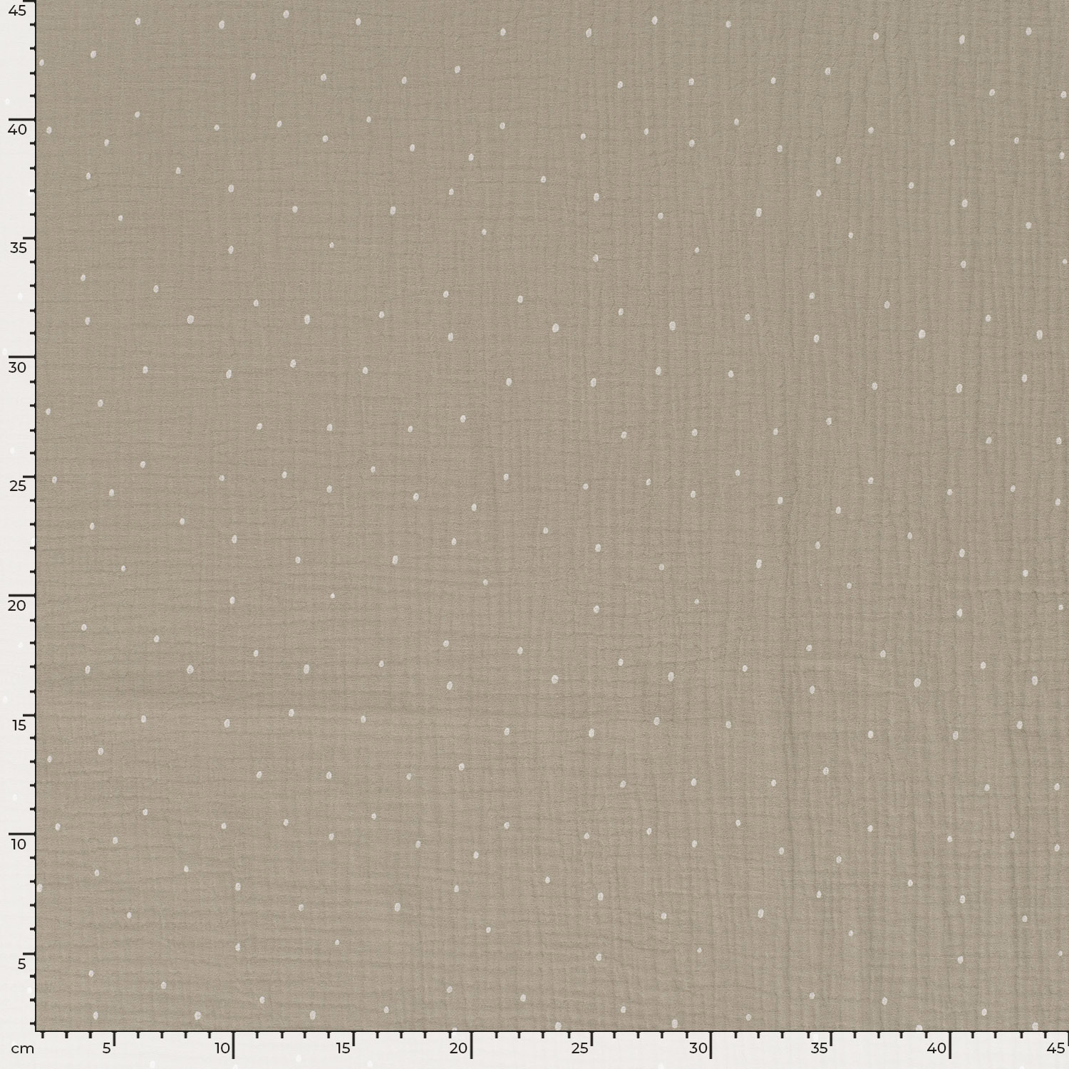 Dvojitá gázovina taupe Puntíčky