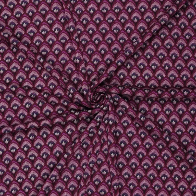 Úplet Punto di Roma vínové Paví vzor