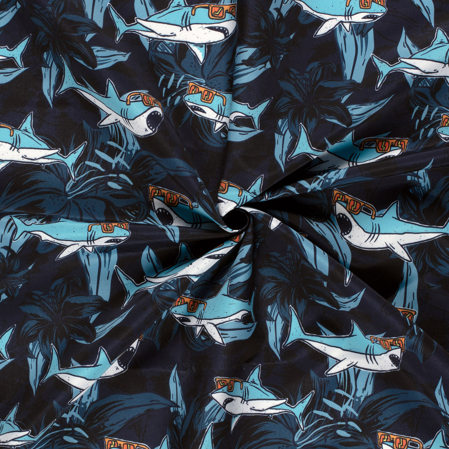 Plavkovina na šortky voděodpudivá Žraloci