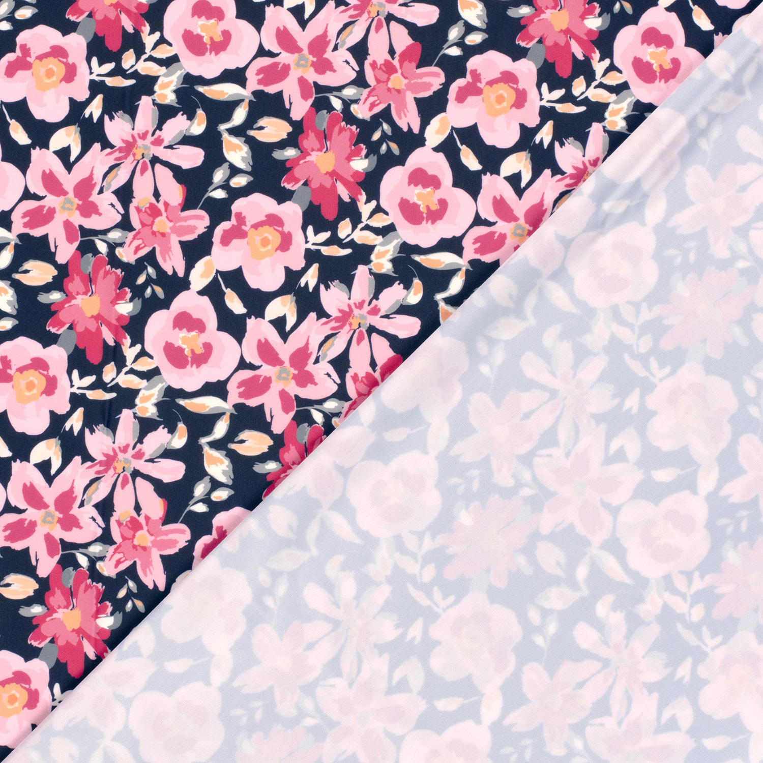 Plavkovina Růžové květy na modré UV Protection