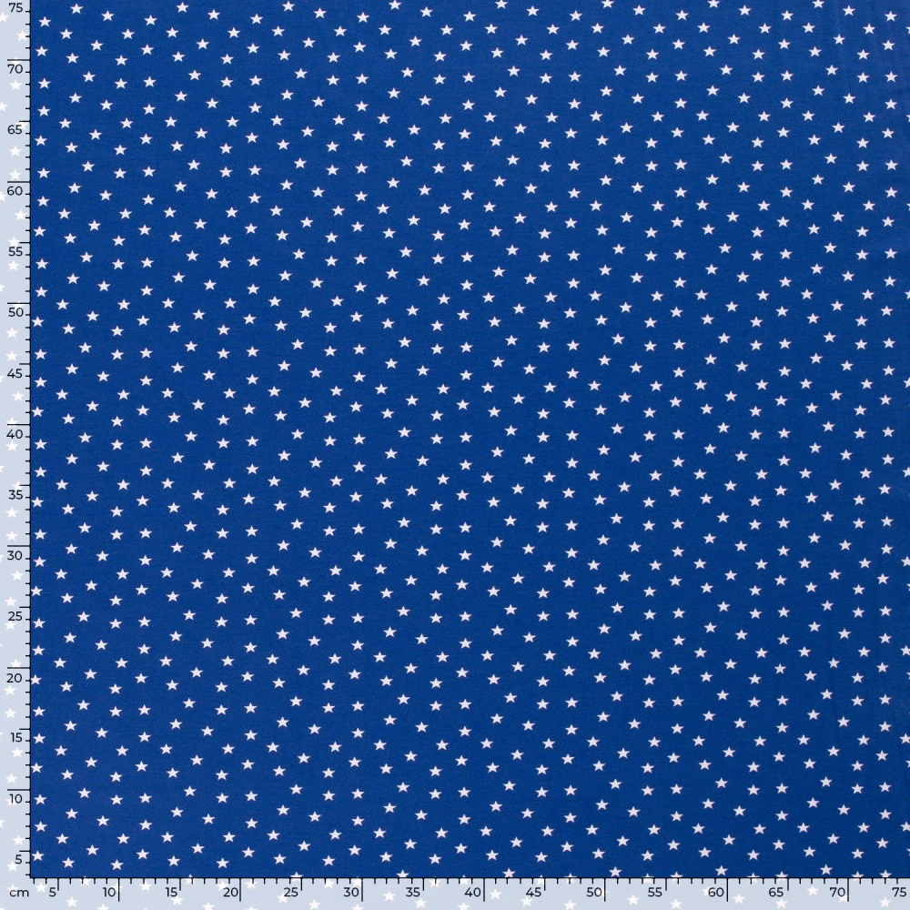 Úplet královský modrý Hvězdičky bílé