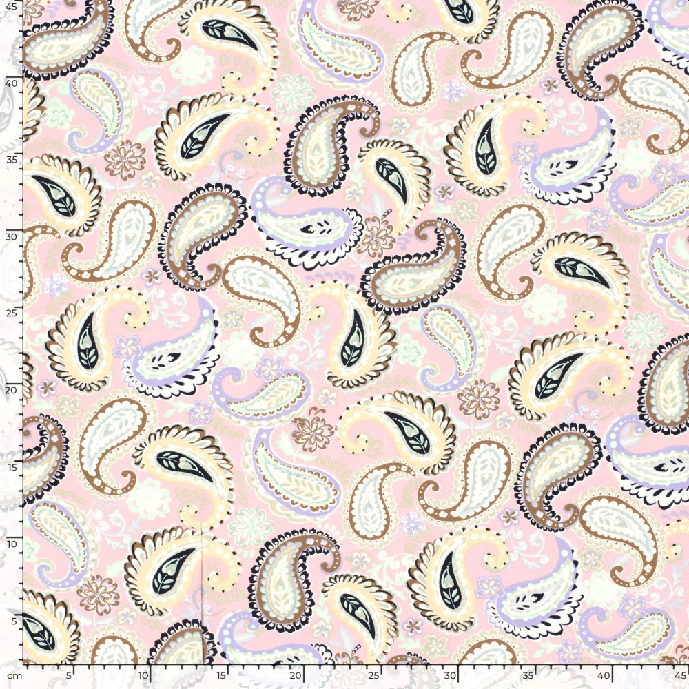 Bambusové plátno růžové Paisley