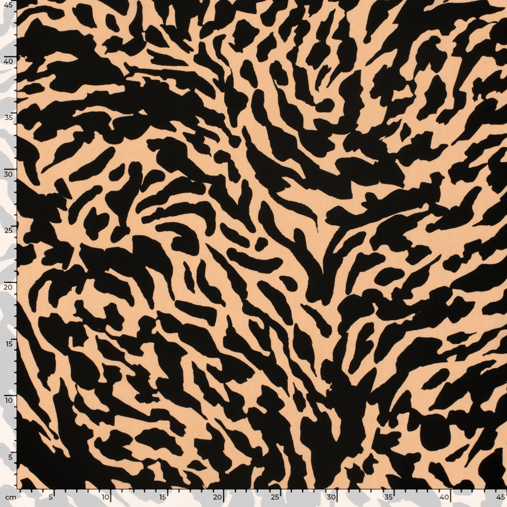 Bambusové plátno Zvířecí vzor meruňkové