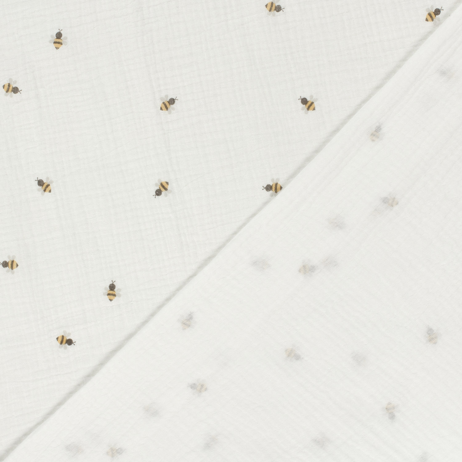 Dvojitá gázovina smet. bílá Včelky