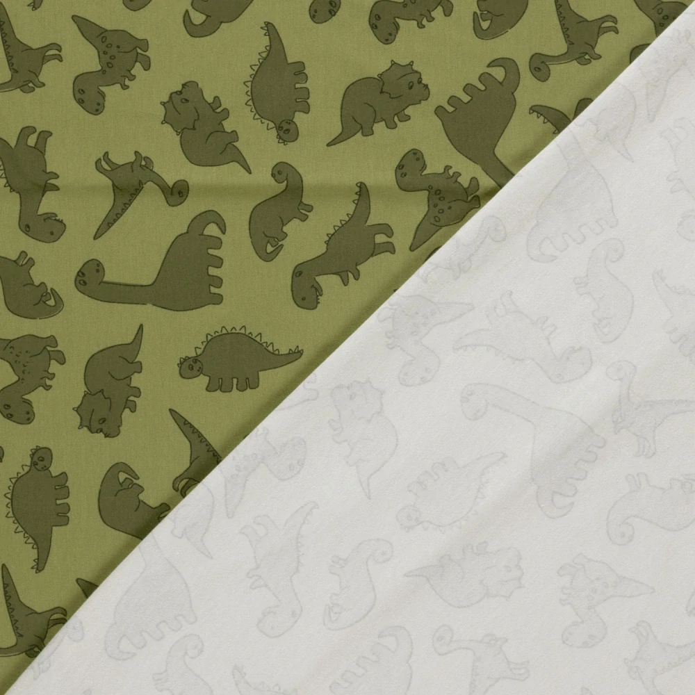 Úplet khaki Zelení dinosauři