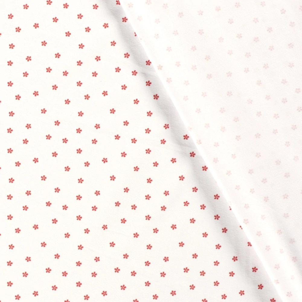 Úplet bílý Drobné kytičky růžové