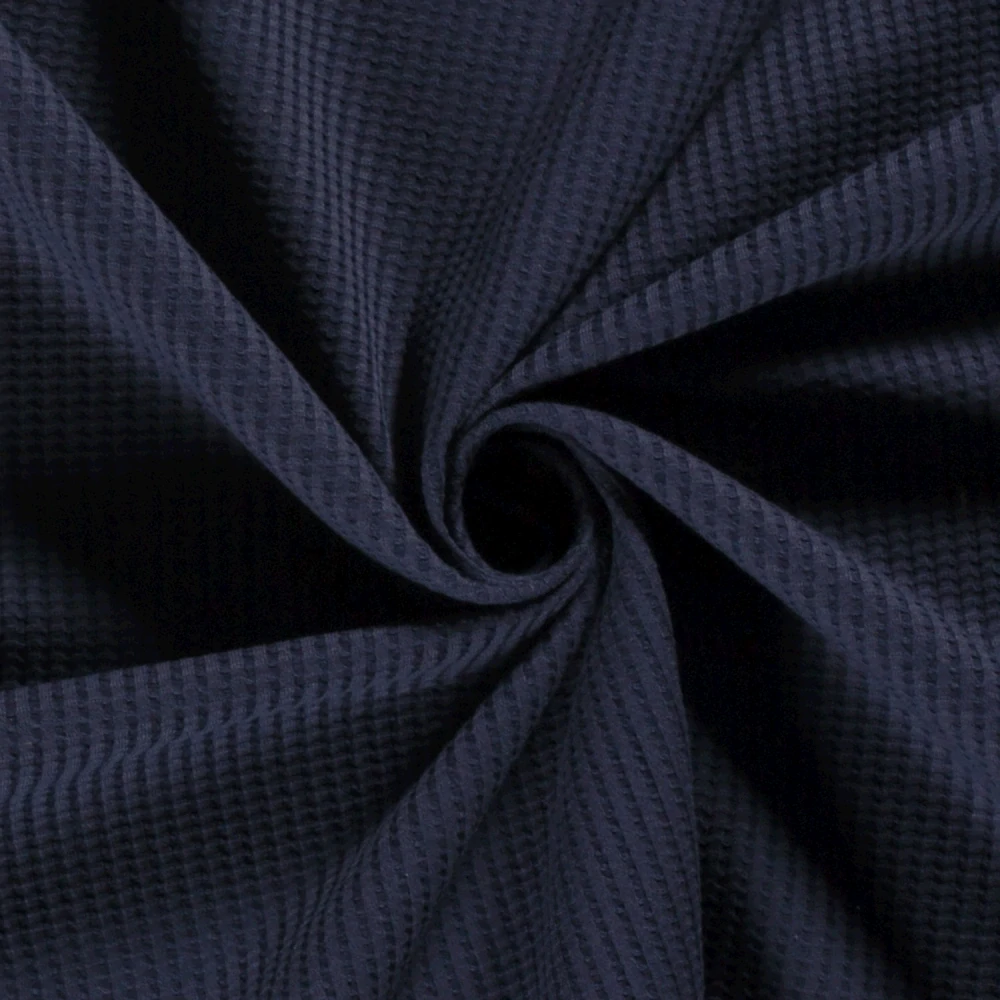 Úplet s vaflovou vazbou tmavě modrý
