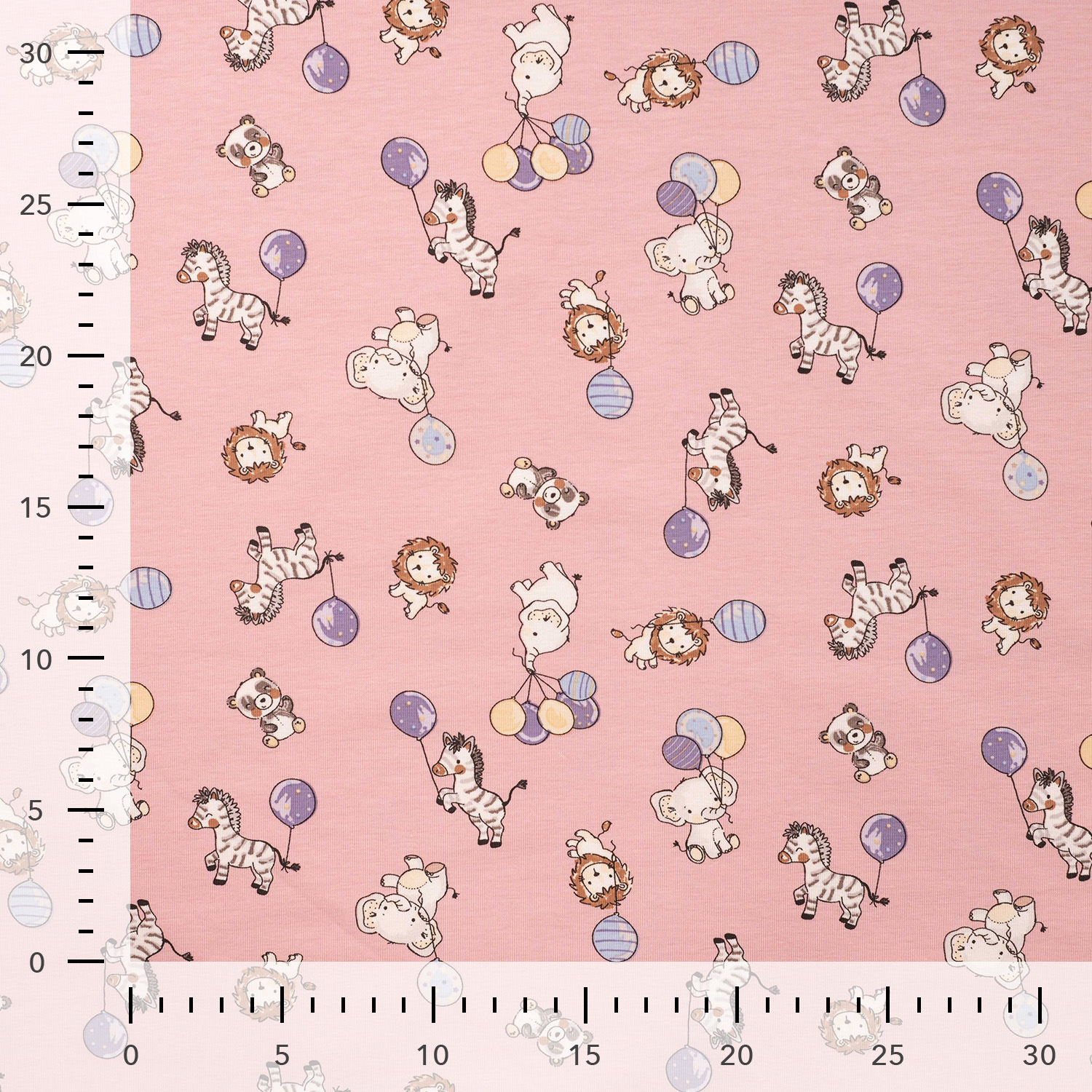 Úplet růžový Zvířátková party