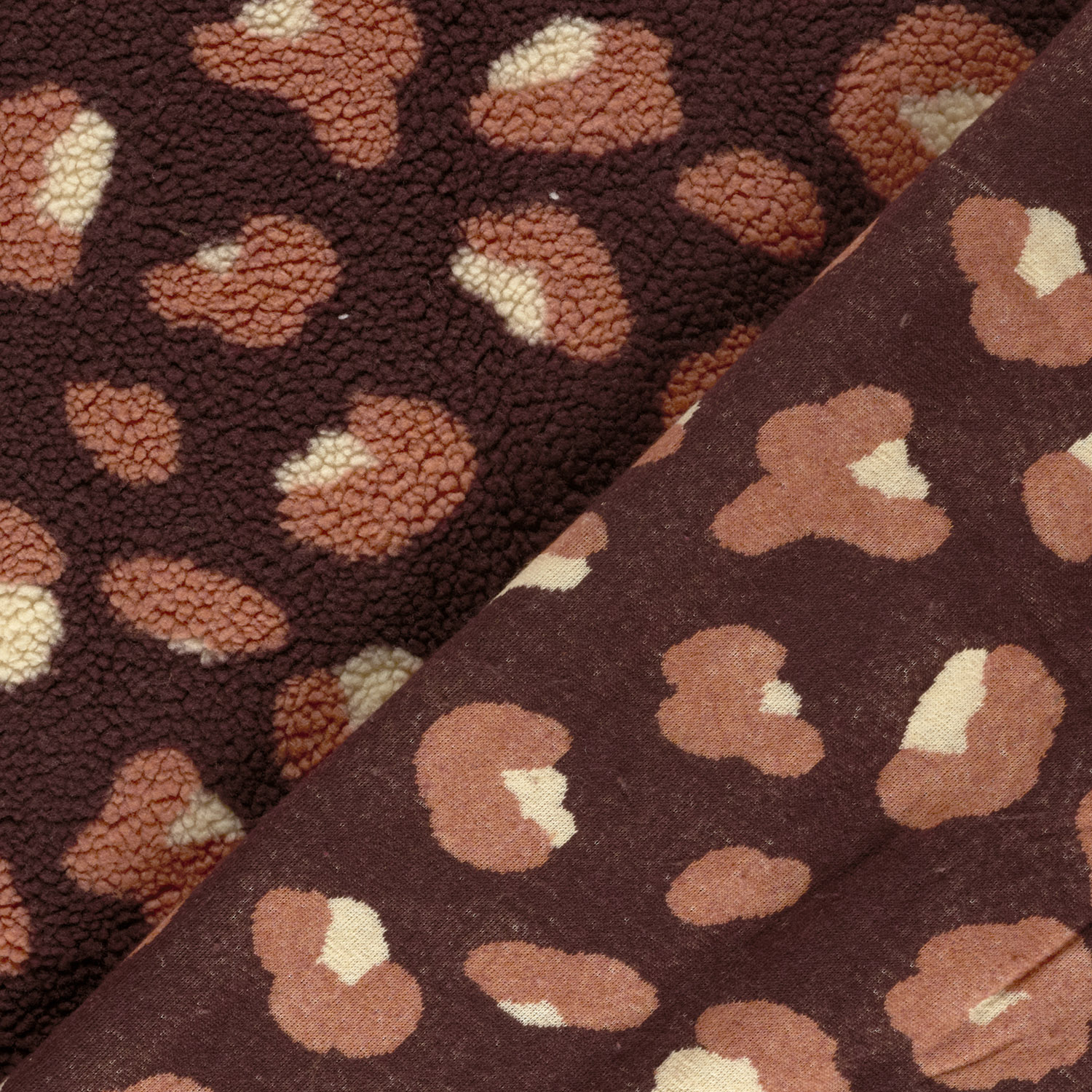 Beránek teddy Leopard silný nepružný 350g/m2