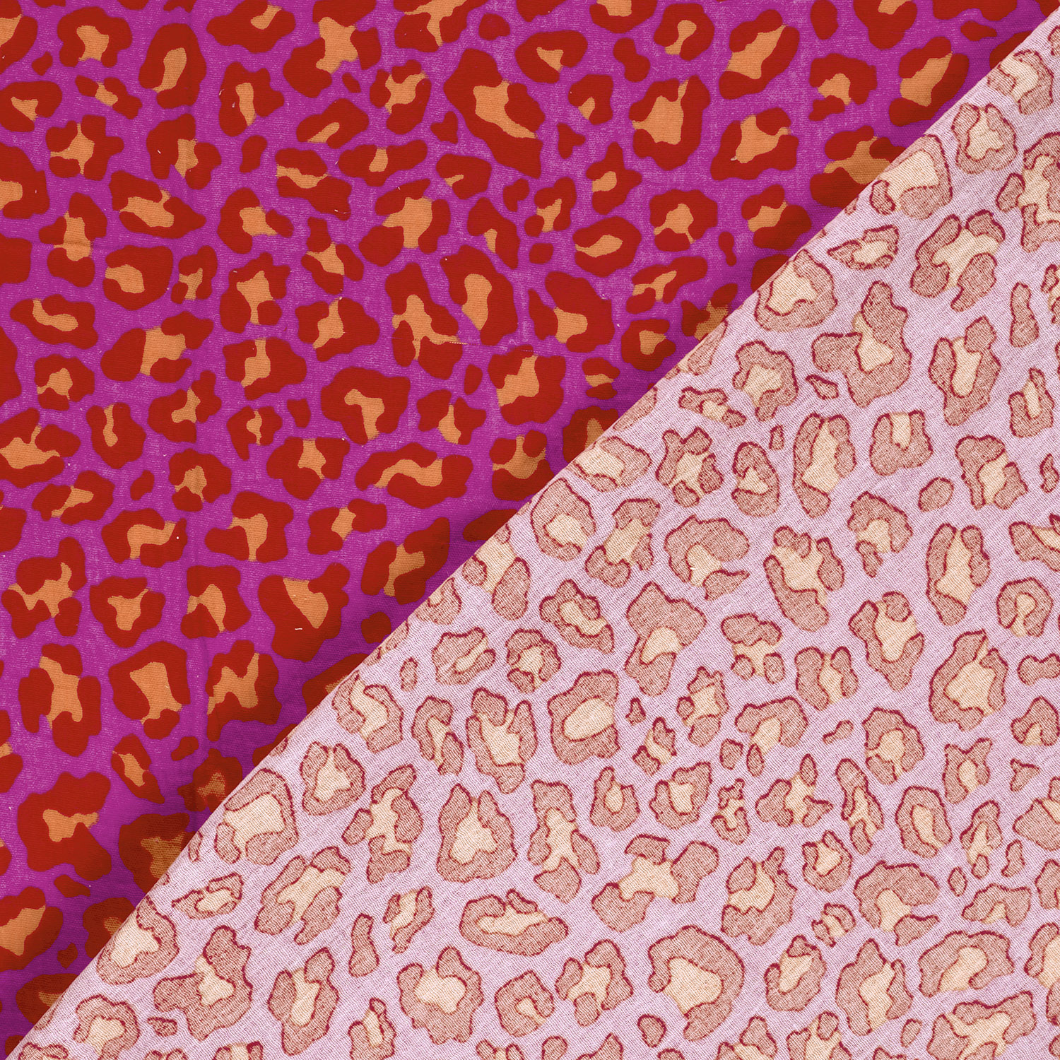 Dvojitá gázovina Fuchsiověoranžový leopard