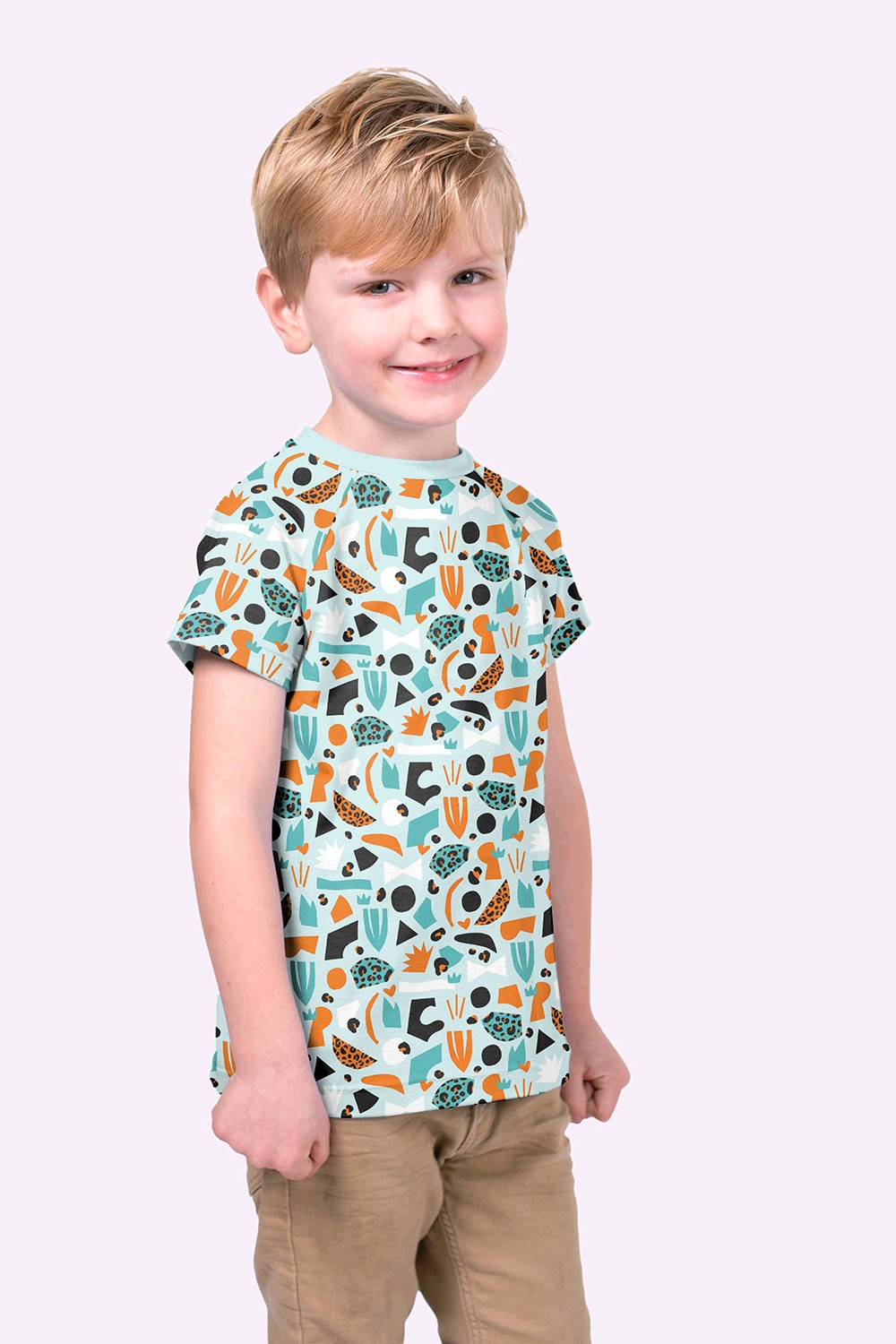 Úplet sv. tyrkysový Barevné tvary