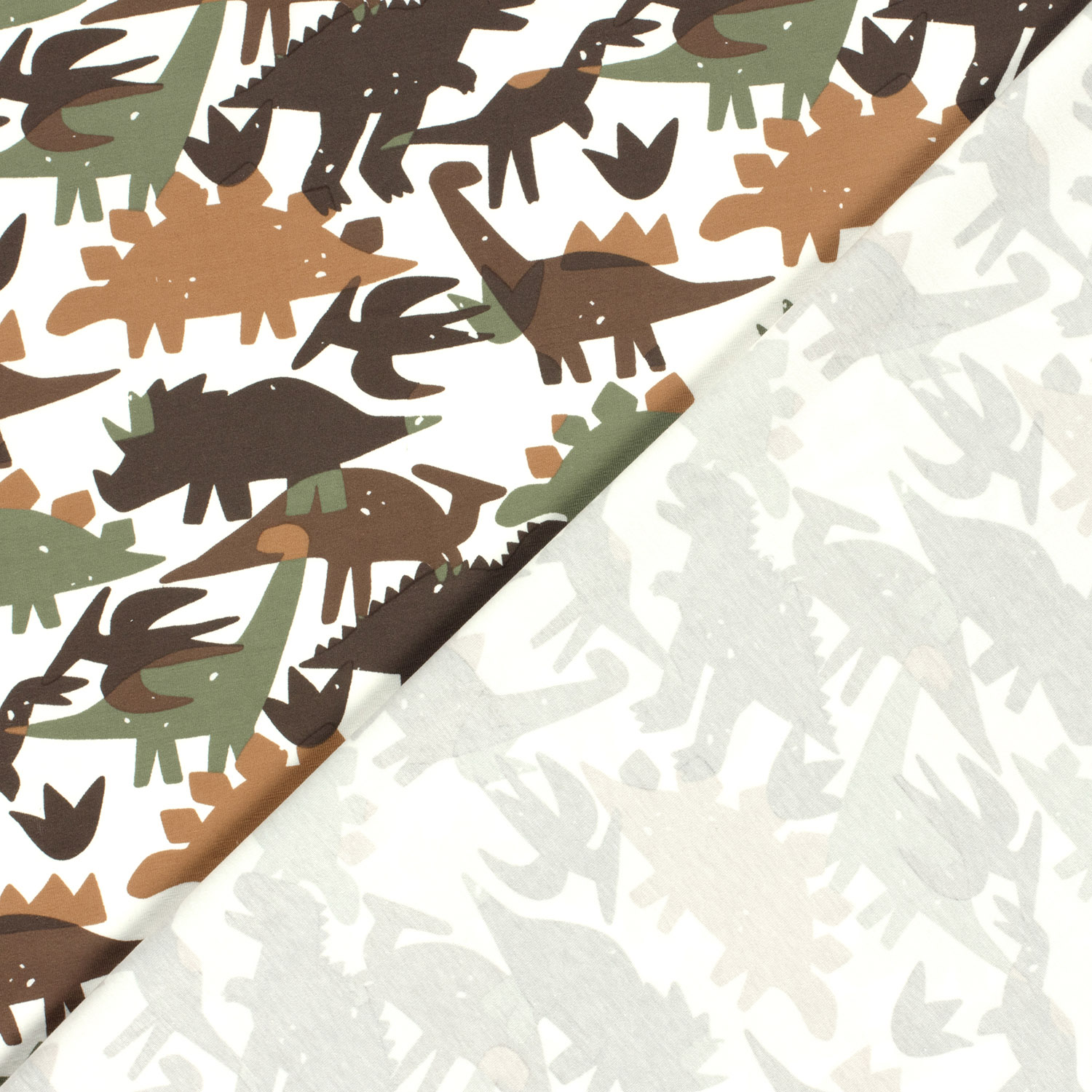 Úplet smet. bílý Dino hnědozelený